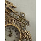 Vintage Lind 14KGE Rhinestone Cuckoo Clock Quartz Watch Brooch Pendant
