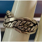 Sterling Silver 925 Roped Braided Crossover Thick Band Ring Size 6