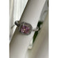Sterling Silver Pink Cubic Stone Moissanite Size 6.5 Art Deco style