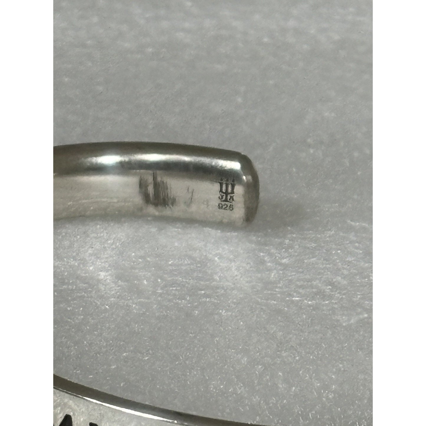 Pre owned James Avery RETIRED Sterling Silver Philippians 4:13 Scripture Cuff Bracelet 42g