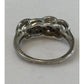 Vintage Pave Diamond Accent Sterling Silver Infinity Lovers Knot Ring Size 7