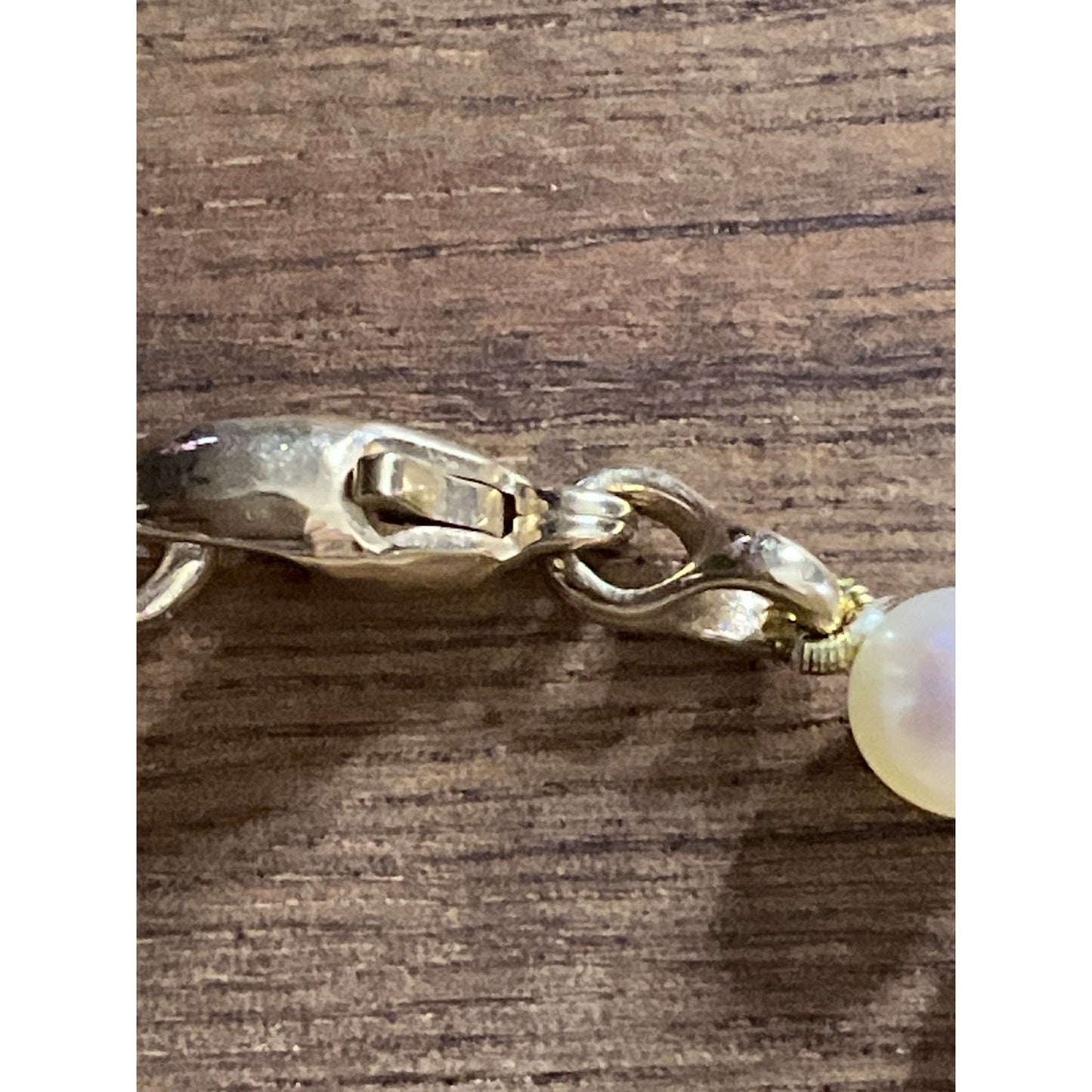 Pre owned James Avery 14k Gold 5mm Pearl Necklace 16” In JA Box