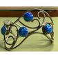 Mexico 925 Sterling Silver Blue Opal Wide Scroll Cuff Bracelet 31g