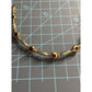 Vintage 925 Sterling Silver Gold Plated Garnet Link Bracelet 7.75” Thailand