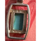 Sterling Silver 925 Rectangular Turquoise Pendant Necklace Thailand on Box Chain