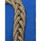 Vintage Wide Gold Tone Woven Braided Mesh Chain Necklace 23.5” 76g, 1970 - 1980s