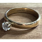 Pre owned James Avery 14k Gold Retired .25 Carat Diamond Solitaire Engagement Ring Sz 7.5