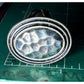 Vintage Premier Designs Hammered Oval Silver Tone Statement Ring Size 8.5 15grms