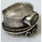 Bali Sterling Silver Mystic Quartz Peridot Gemstone Spinner Sz 8 Meditation Ring