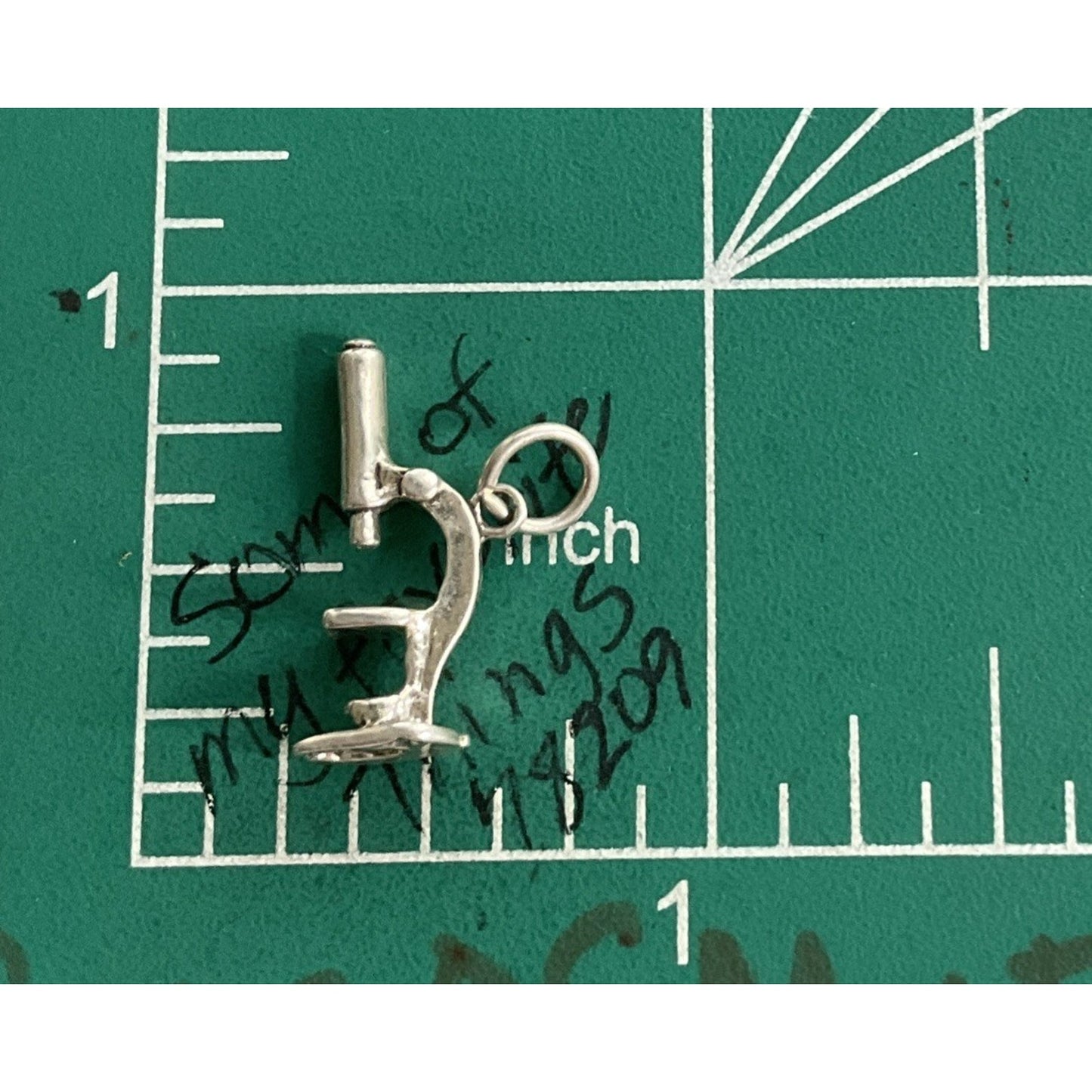 925 Sterling Silver Microscope Charm