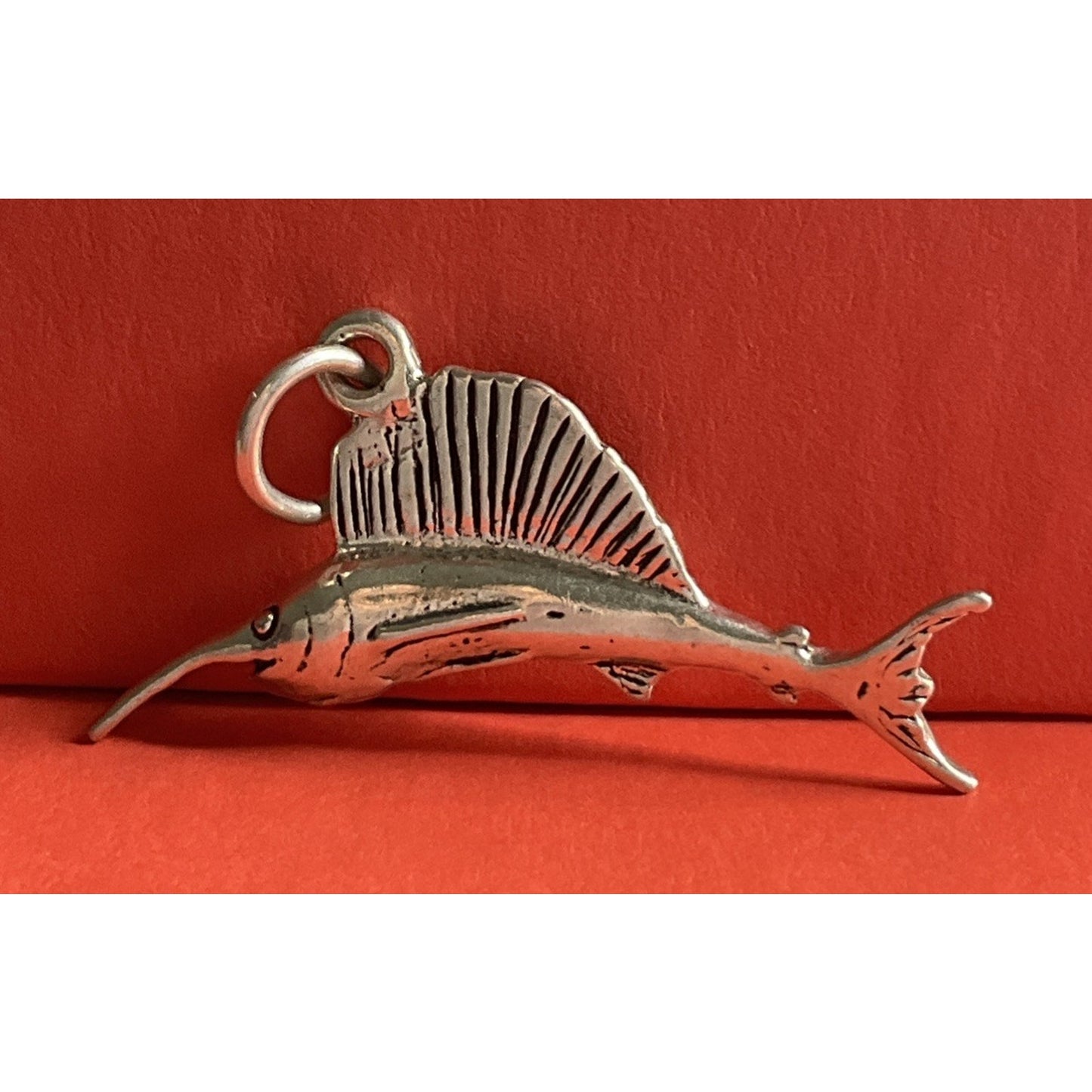 Vintage Sterling Silver Sailfish Marlin Charm