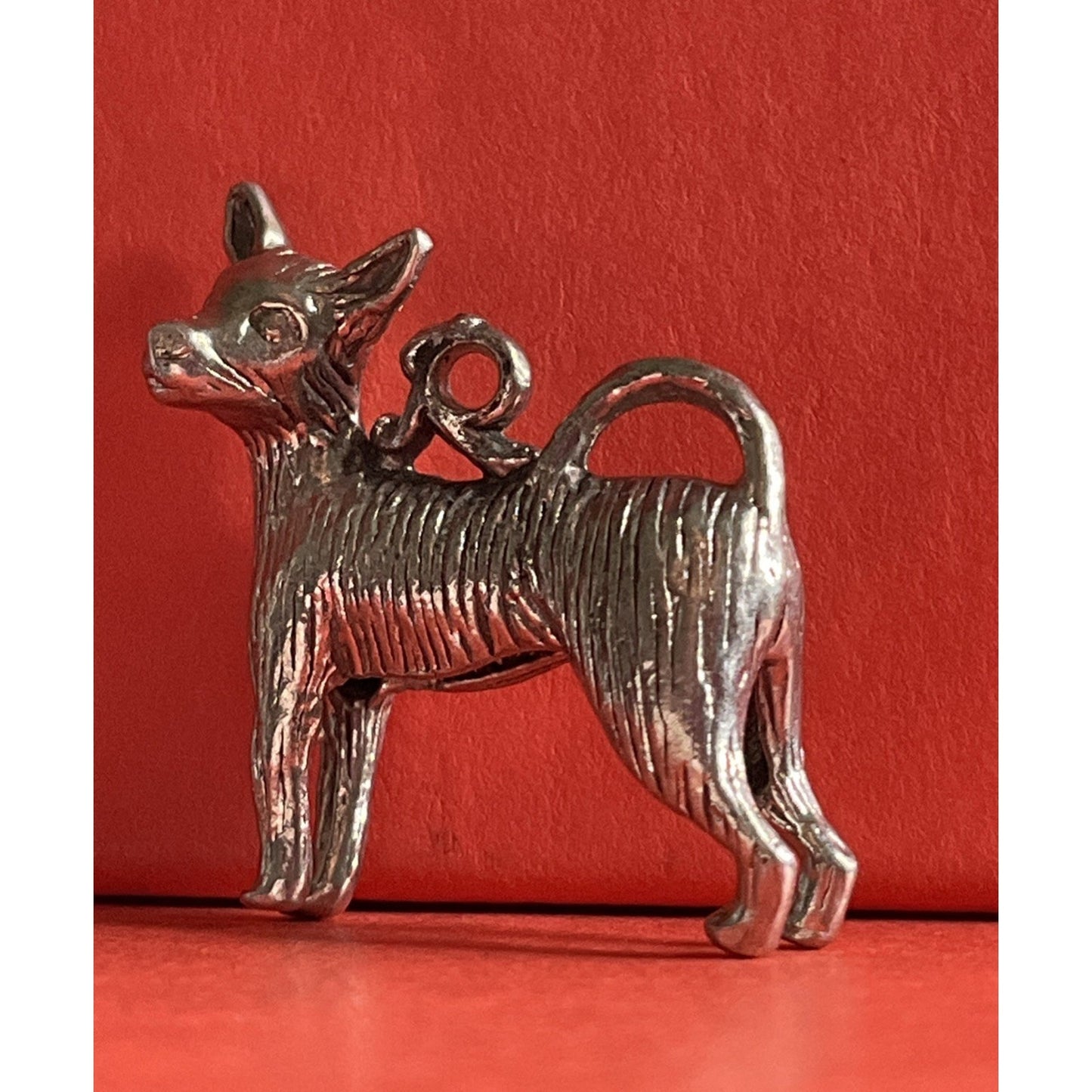 Vintage Sterling Silver Chihuahua Dog Charm