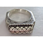 Vintage Brighton 925 Sterling Silver Woven Basket Weave Ring Statement Size 6