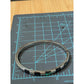 Vintage 925 Sterling Silver southwestern Abalone Inlay Hinged Bangle Bracelet