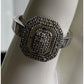 Vintage HN HENG NGAI 925 Sterling Silver Pave Real Round-Cut Diamonds