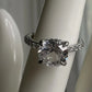 Carizza Sterling Silver Solitaire Bridal Ring Size 6.75 Large Round Engagement
