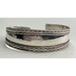 Vintage Sterling Silver Cuff Bracelet 14g Braided Rope Design Wide Open Bangle