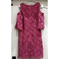 Kobi Halperin Edna Cold Shoulder Embroidered Floral Lace Pink Dress Size 6