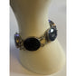 Vintage Sterling Silver Faceted Sodalite Bold Statement Bracelet 7.5 - 44g