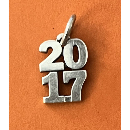 James Avery Retired Silver 2017 Year Charm Pre-Owned