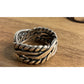 Sterling Silver Braided Wrap Ring Size 7.5 Rope Twist Crossover Statement 925