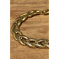 Napier Bracelet Vintage Gold Tone Woven Chain Links Chunky Classic 7.5”