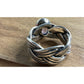 Retired Pandora ALE 925 Silver Purple Stone Ring Statement Woven Band Size 6