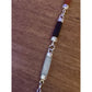 Vintage Sterling Silver Multi-Stone Tube Bracelet 925 LA Onyx, Jasper, Jade 7.5”