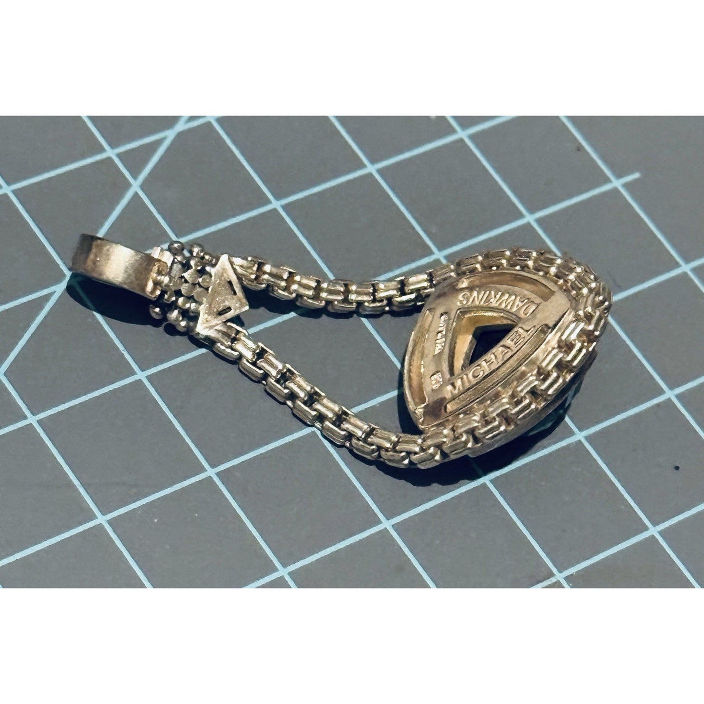 Michael Dawkins 925 Sterling Silver Black Onyx Pendant Enhancer Chain Link 17g