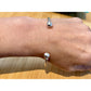 Vintage Sterling Silver Twisted Textured Torque Cuff Bracelet Ball Ends 14g