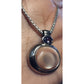 Vintage 925 Amethyst Mother Pearl With Necklace 7g FAS Italy Mirror Box Chain 16