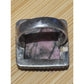 Estate Vintage Sterling Silver Rhodonite Artisan Geometric Statement Ring Size 9