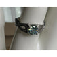 Vintage Sterling Silver Green Moissanite 925 Ring Size 9 Engagement Love Gift