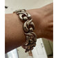 Vintage Milor Italy 925 Sterling Silver Fan Scroll Link Bracelet 7.5” 22g