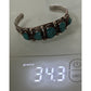 L Kaye Begay Vintage Navajo Sterling Silver Kingman Turquoise Cuff Bracelet 34g