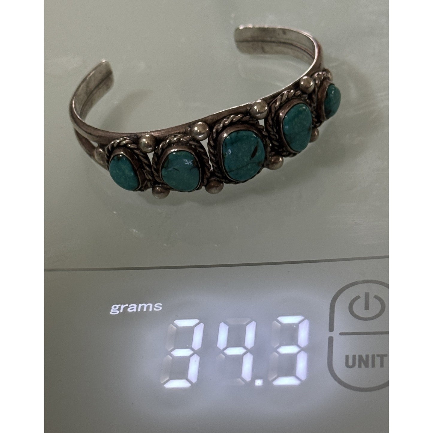 L Kaye Begay Vintage Navajo Sterling Silver Kingman Turquoise Cuff Bracelet 34g