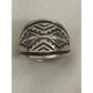 Vintage Navajo Sterling Silver Troy Laner Wide Geometric Ring Size 11.5