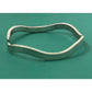 Vintage 925 Sterling Silver Modernist Mid Cen Wave Hinged Bangle Bracelet 26.2g