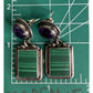 Vintage Roie Jaque Navajo Native American 925 Sterling Malachite Dangle Earrings