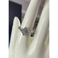 Vintage Sterling Silver 925 Blue Topaz Marquise Ring w CZ Accents Size 8.5