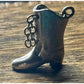 Vintage Sterling Silver 3D Drill Team Dance Boot 925 Charm