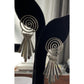 Vintage 925 Sterling Silver Spiral Dangle Earrings Fringe Boho Artisan Style 2”