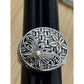 Robert Manse M ID 925 Sterling and 18K Gold Dragonfly Flower Sz 8.5 Bali 7g
