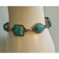 Vintage 925 Sterling Turquoise Bracelet 22.7g Adjustable Toggle Southwest Style