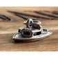 Vintage Sterling Silver Speedboat Charm