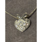 Sterling Silver 925 Pave CZ Heart Pendant w/ 925 Italy Box Chain Necklace