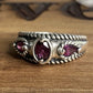Carolyn Pollack Relios 925 Sterling Silver Garnet Ring Southwestern Size 9