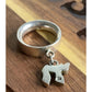 Roxanne Assoulin ROX Sterling Silver Chai Ring Hebrew חי Charm Ring Size 4.5
