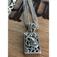 Vintage Sterling Silver Ornate Pendant 925 Italy Multi Strand Necklace