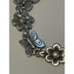 Pre owned James Avery Retired HTF Silver Butterflies In Bloom Flower Bracelet 7 3/4”